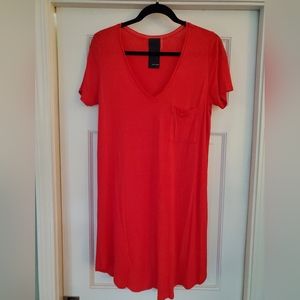 Heather | Shirt Dress | Red | Size M